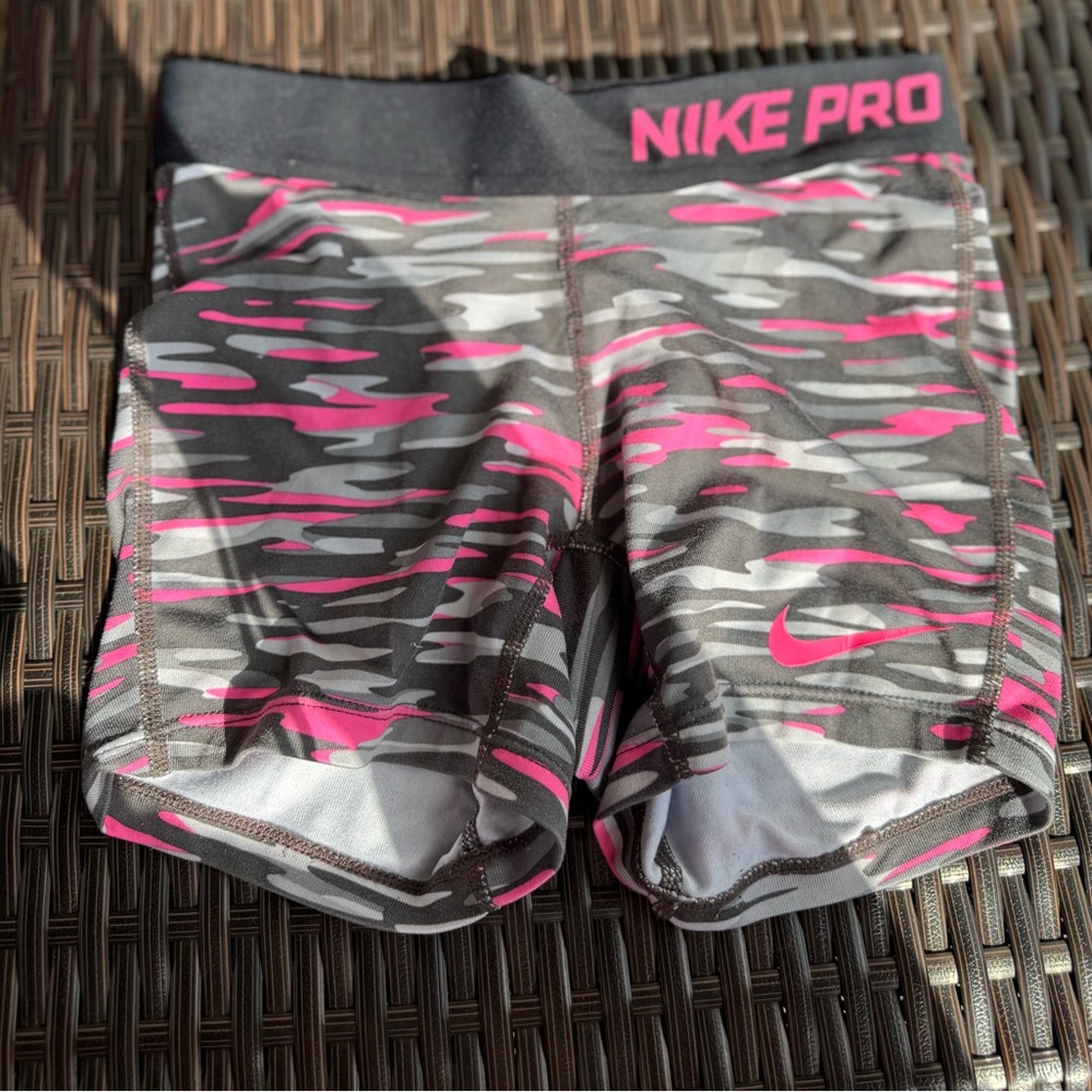 Nike Pro kids Pink and Gray Shorts